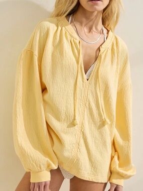 Aerie Yellow Easy Street Sweatshirt